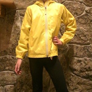 Yellow rain jacket